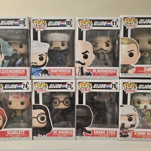 Funko G.I. Joe Pop! Vinyl Figures Set - Multicolor (LOT OF 8)
